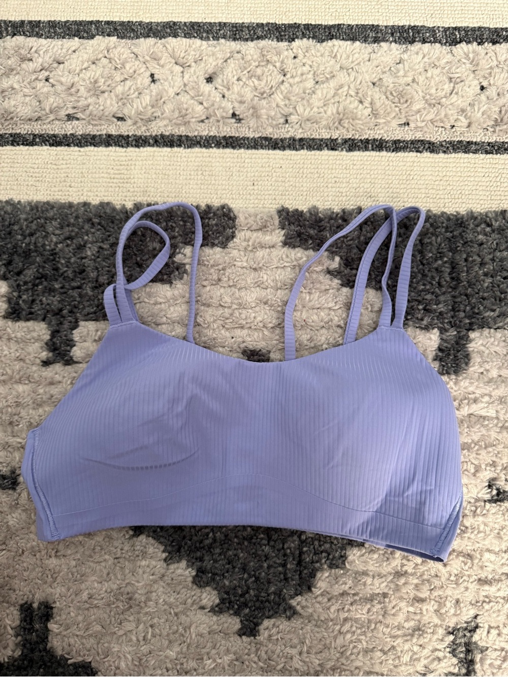 lululemon athletica Light Lavender Ribbed Strappy Bralette
